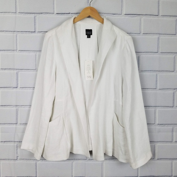 Eileen Fisher Jackets & Blazers - EILEEN FISHER Linen Basket Open Front Jacket A5-14